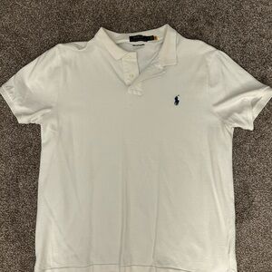 Polo by Ralph Lauren Men's Cream Polo Shirt